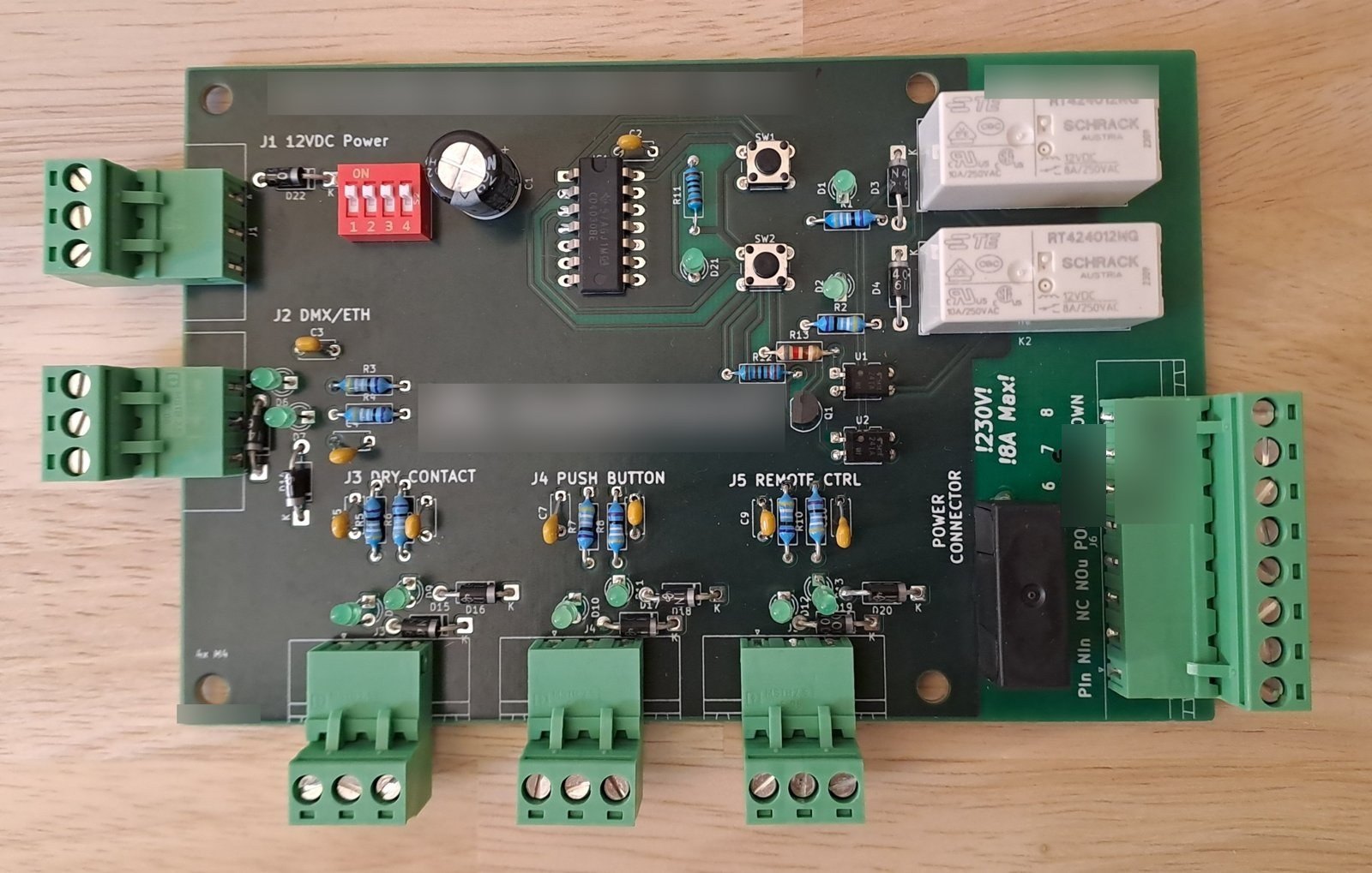 Prototype de carte électronique d'interface moteur
