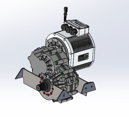Modèle 3D d'un groupe motopropulseur électrique