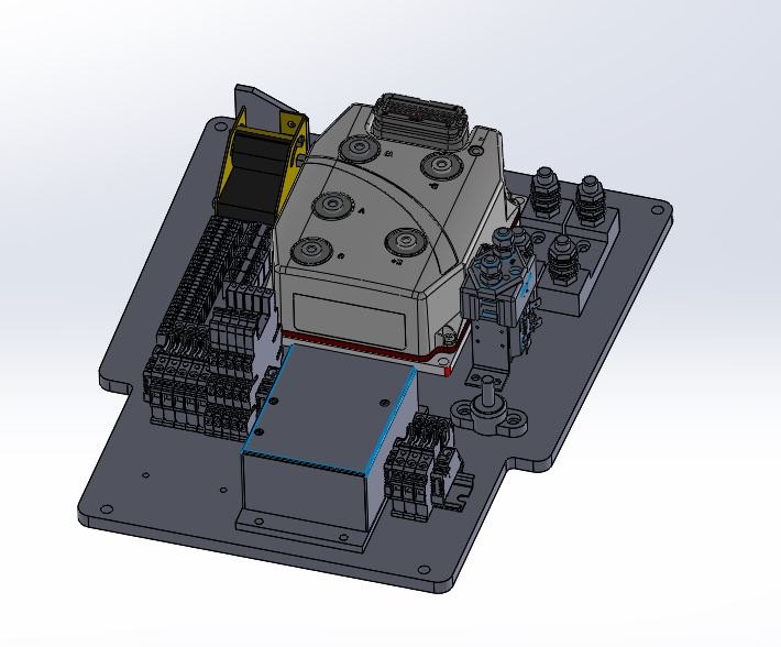 Modèle 3D d'une platine électrique de traction